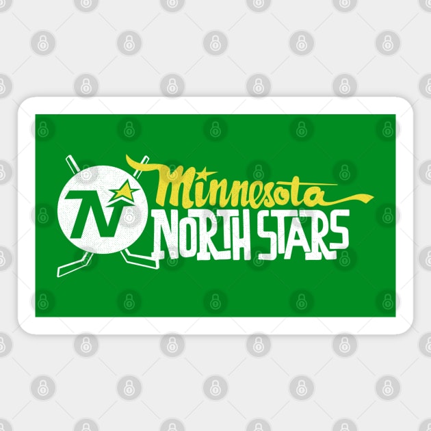 Defunct Minnesota North Stars Hockey 1970 Magnet by LocalZonly